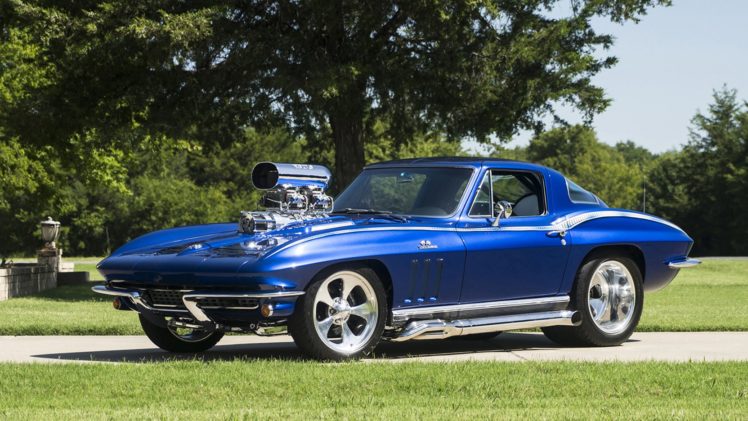 1966, Chevrolet, Corvette,  c2 , Pro, Street, Cars, Blue HD Wallpaper Desktop Background