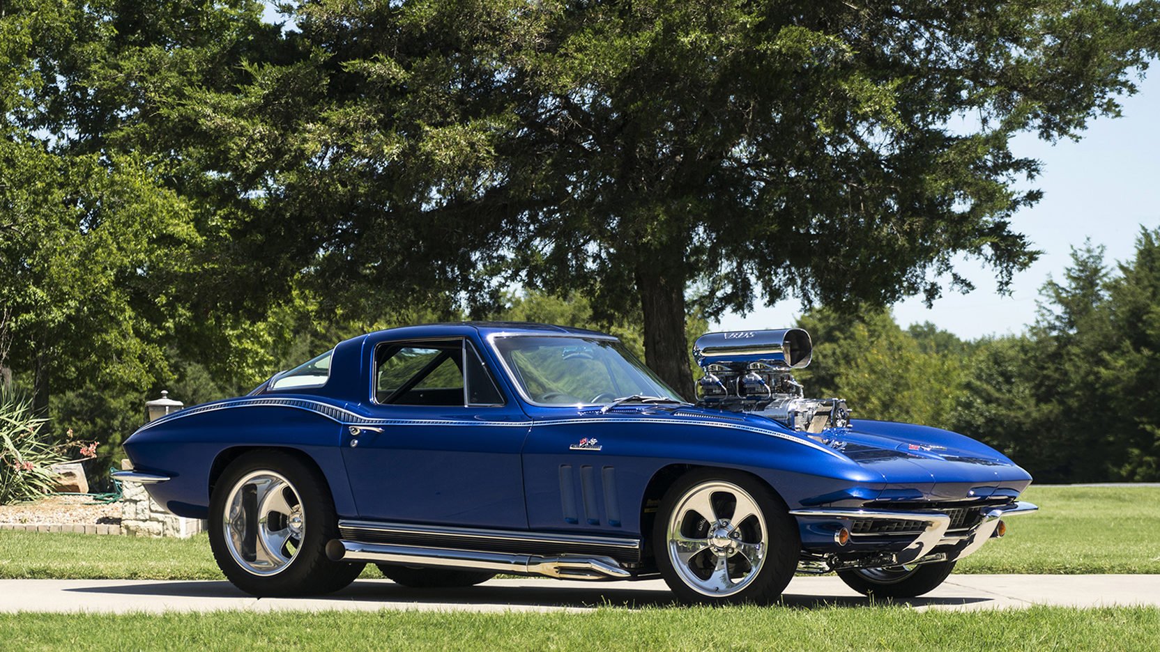 1966, Chevrolet, Corvette,  c2 , Pro, Street, Cars, Blue Wallpaper