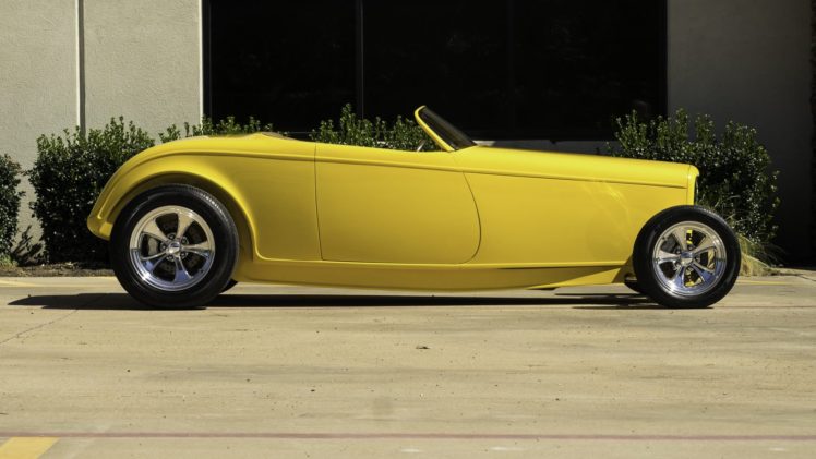 1932, Ford, Roadster, Street, Rod, Cars, Yellow HD Wallpaper Desktop Background
