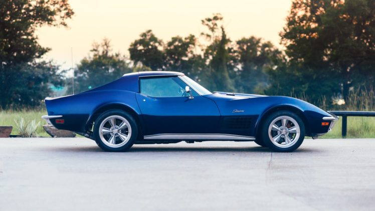 1972, Chevrolet, Corvette,  c3 , Resto, Mod, Cars, Blue HD Wallpaper Desktop Background