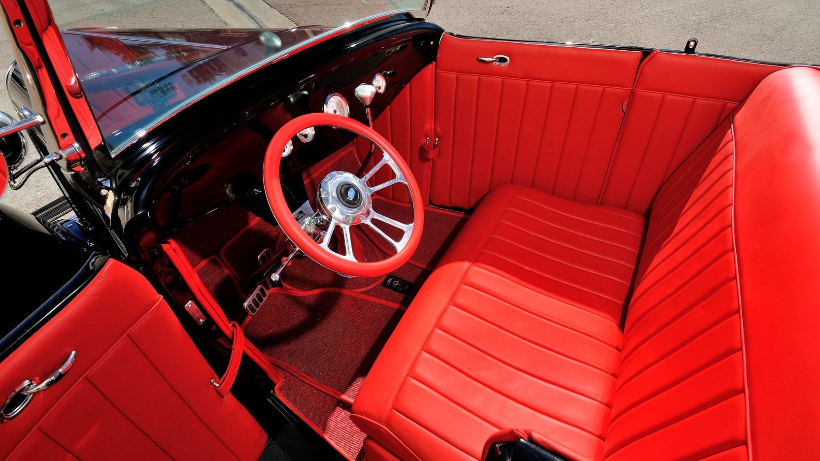 1932, Ford, Roadster, Street, Rod, Cars, Black Wallpaper