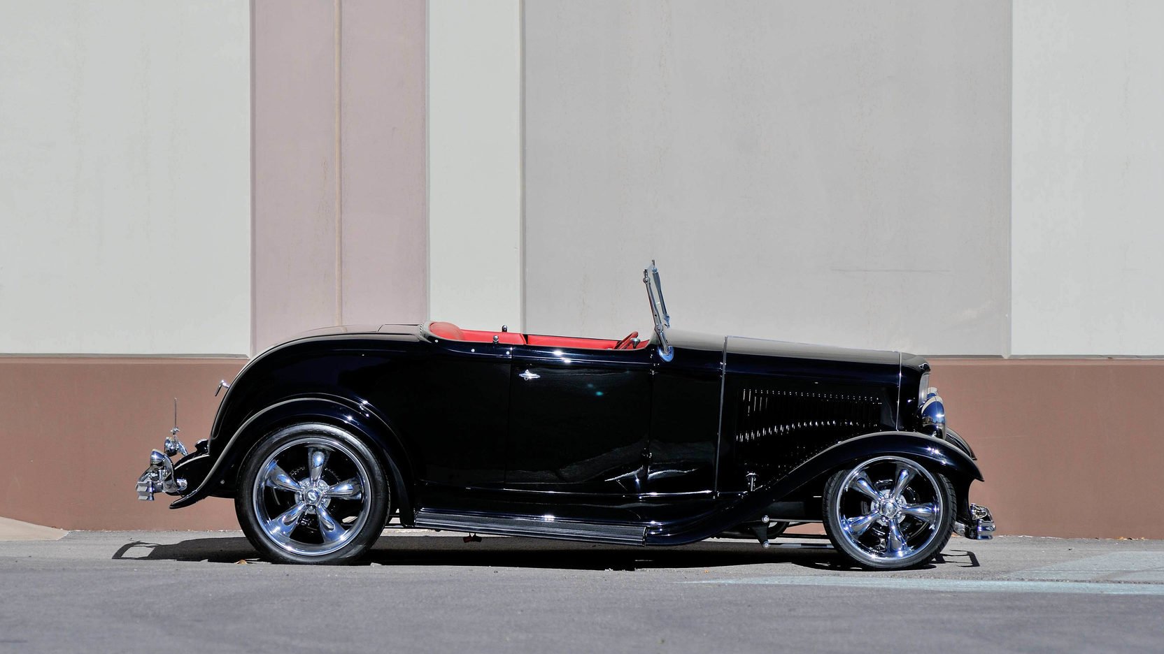 1932, Ford, Roadster, Street, Rod, Cars, Black Wallpaper