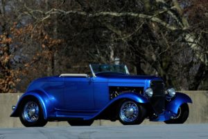1932, Ford, Roadster, Street, Rod, Blue