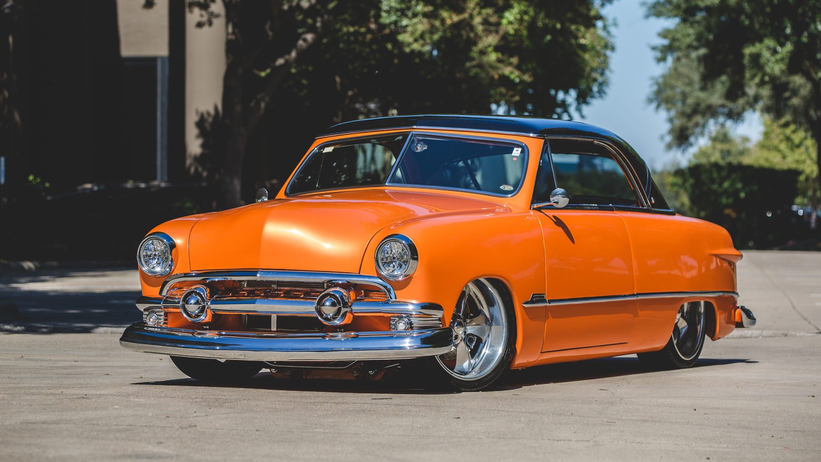 1951, Ford, Custom, Cars, Orange Wallpaper