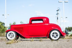 1932, Ford, 3 window, Coupe, Street, Rod, Cars, Red