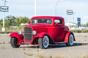 1932, Ford, 3 window, Coupe, Street, Rod, Cars, Red