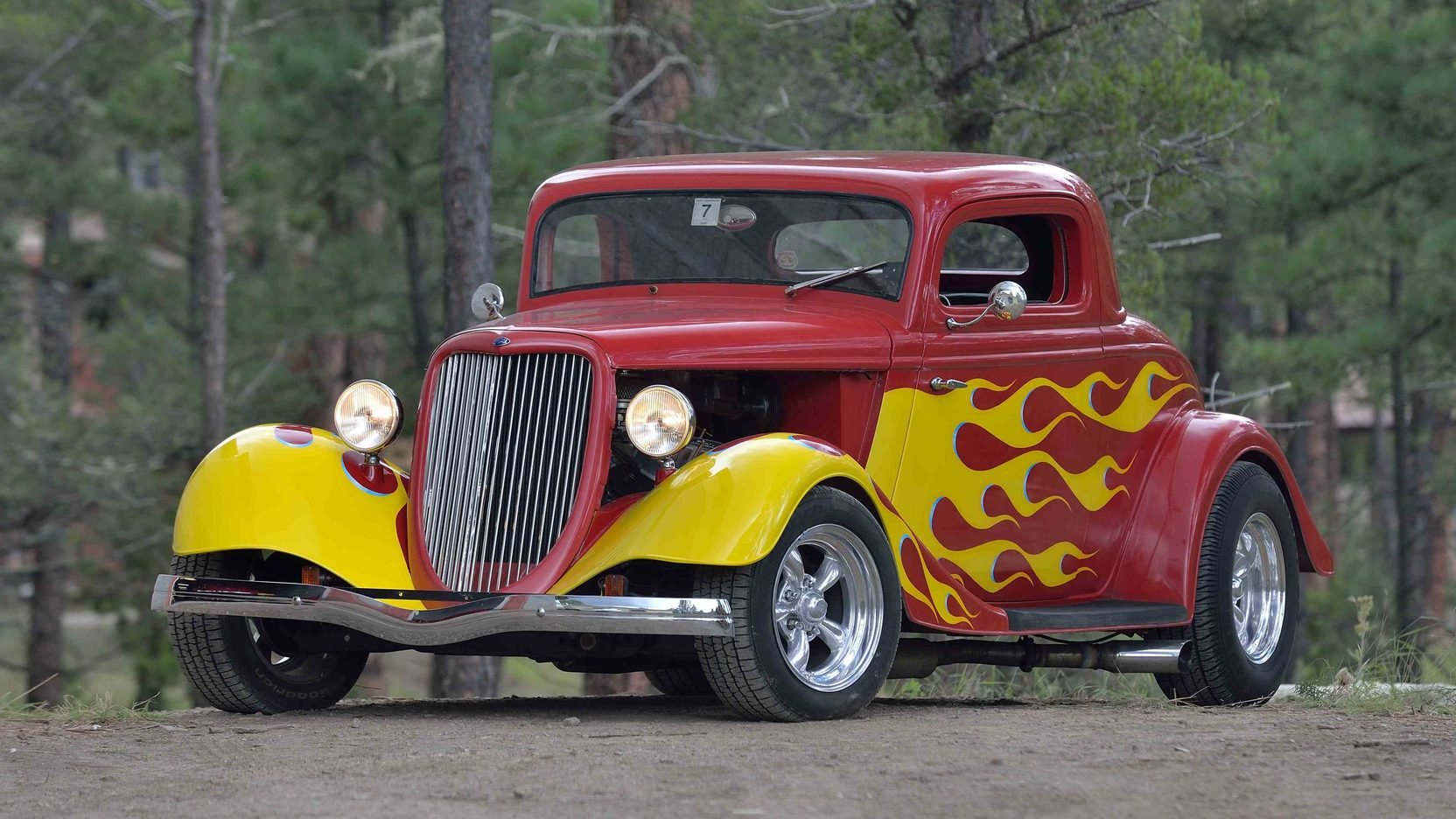 1934, Ford, 3 window, Coupe, Street, Rod, Cars Wallpaper