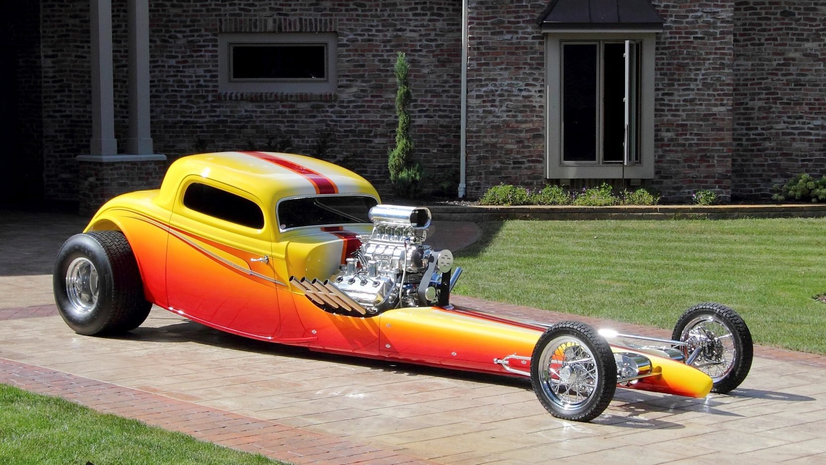 1934, Ford, 3 window, Coupe, Dragster, Cars Wallpapers HD / Desktop and