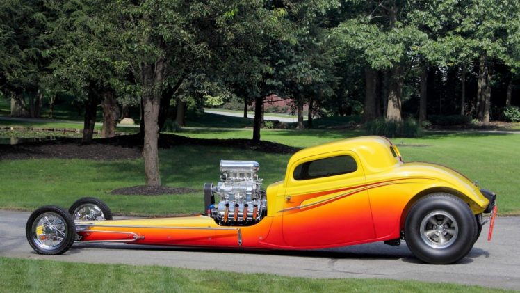 1934, Ford, 3 window, Coupe, Dragster, Cars HD Wallpaper Desktop Background