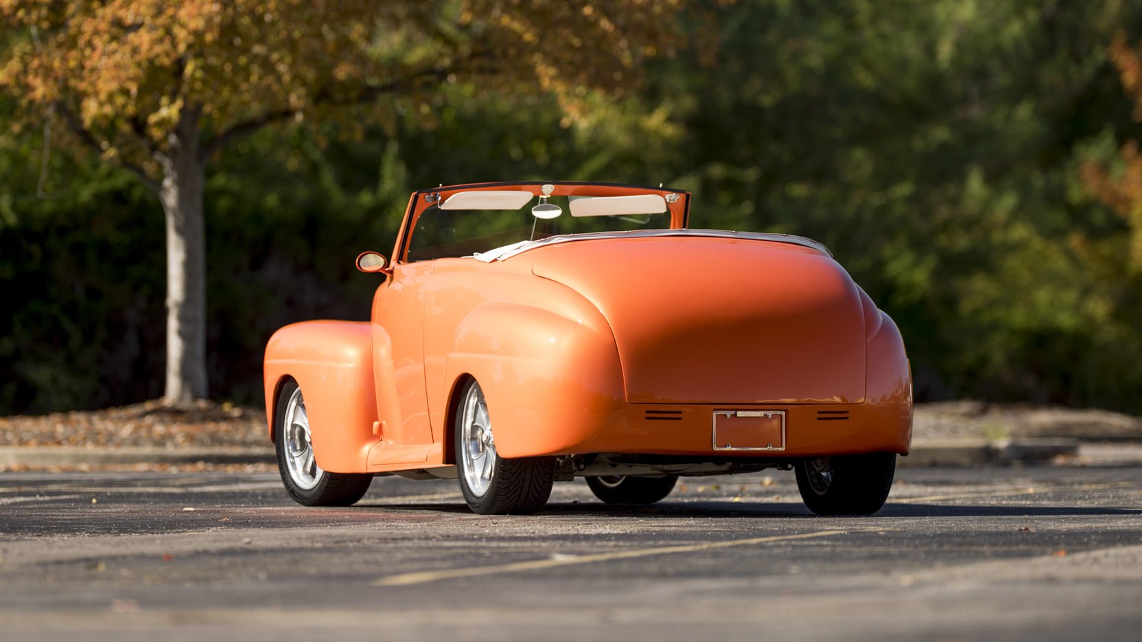 1946, Ford, Convertible, Street, Rod, Orange, Cars Wallpaper