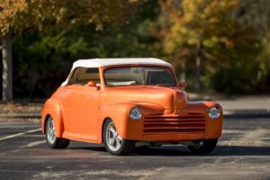 1946, Ford, Convertible, Street, Rod, Orange, Cars