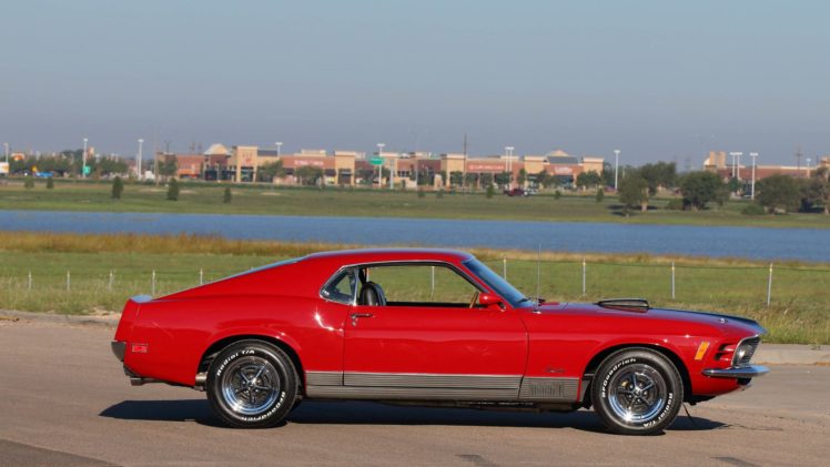 1970, Ford, Mustang, Mach 1, Fastback, Red, Cars HD Wallpaper Desktop Background