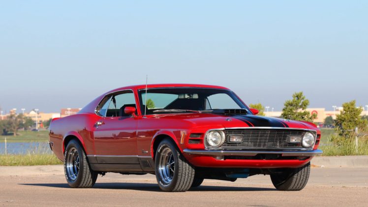 1970, Ford, Mustang, Mach 1, Fastback, Red, Cars HD Wallpaper Desktop Background