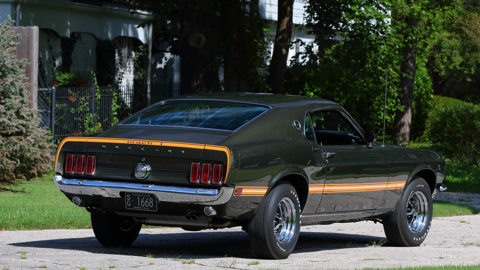 1969, Ford, Mustang, Mach 1, Fastback, Cars, Black, Jade Wallpaper