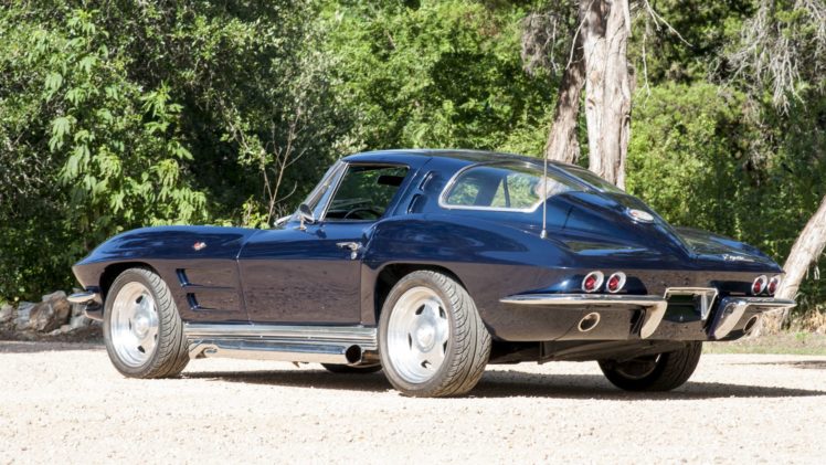 1963, Chevrolet, Corvette,  c2 , Split, Window, Coupe, Cars, Blue HD Wallpaper Desktop Background