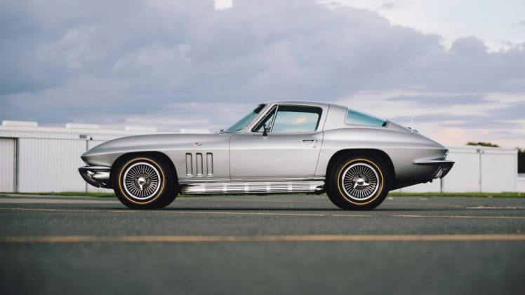 1966, Chevrolet, Corvette,  c2 , Coupe, Silver HD Wallpaper Desktop Background