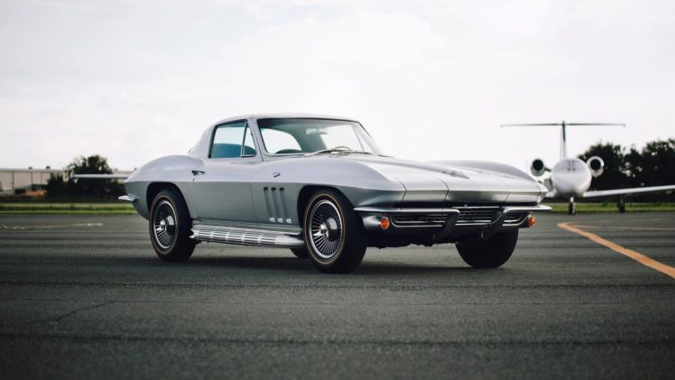 1966, Chevrolet, Corvette,  c2 , Coupe, Silver HD Wallpaper Desktop Background