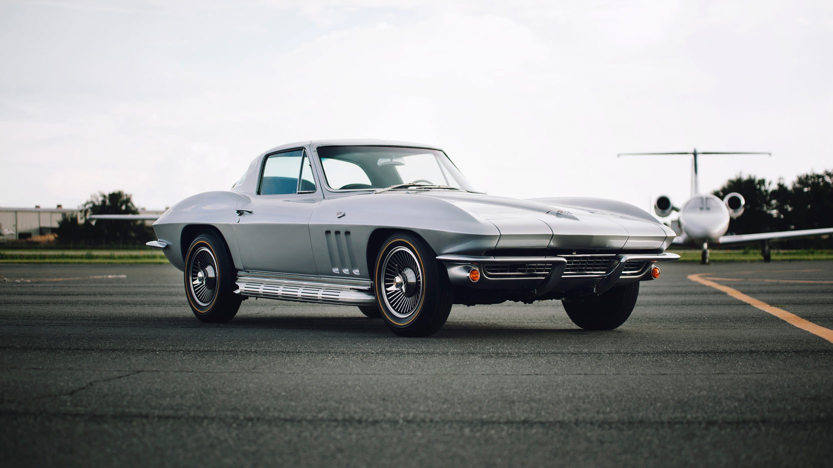 1966, Chevrolet, Corvette,  c2 , Coupe, Silver Wallpaper