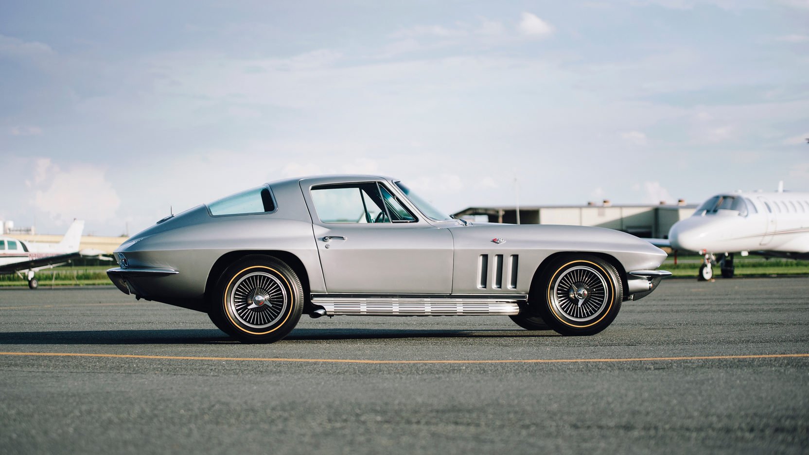 1966, Chevrolet, Corvette,  c2 , Coupe, Silver Wallpaper