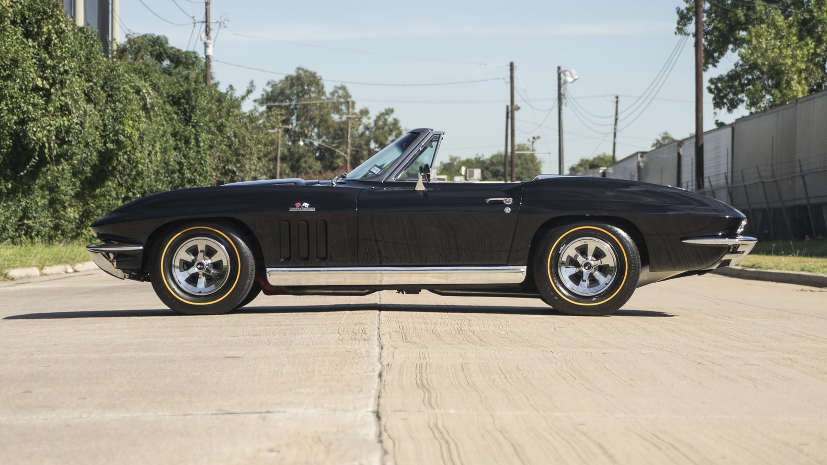 1965, Chevrolet, Corvette,  c2 , Convertible, Black Wallpaper