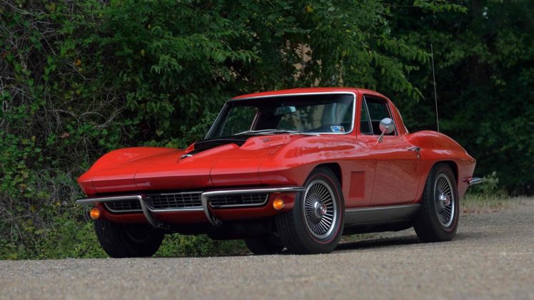 1967, Chevrolet, Corvette,  c2 , Coupe, Cars, Red HD Wallpaper Desktop Background