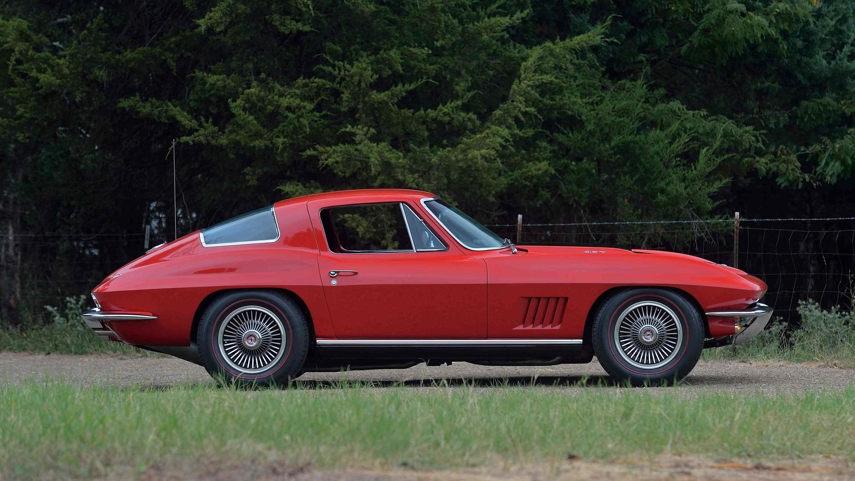 1967, Chevrolet, Corvette,  c2 , Coupe, Cars, Red Wallpaper