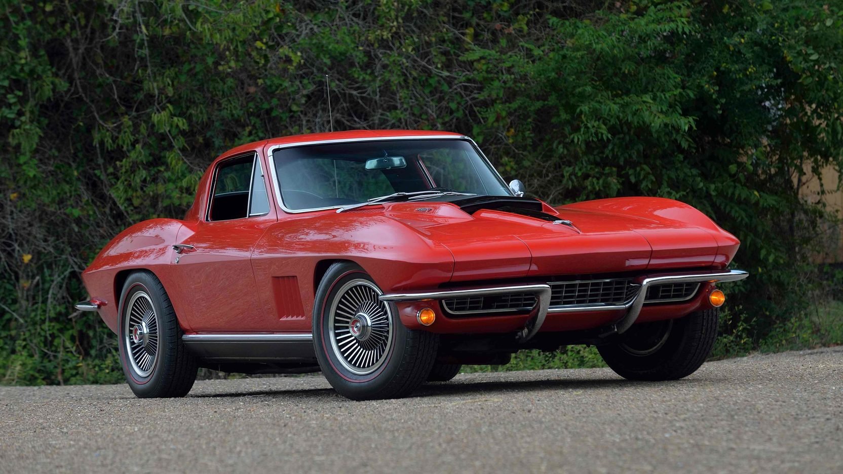 1967, Chevrolet, Corvette,  c2 , Coupe, Cars, Red Wallpaper