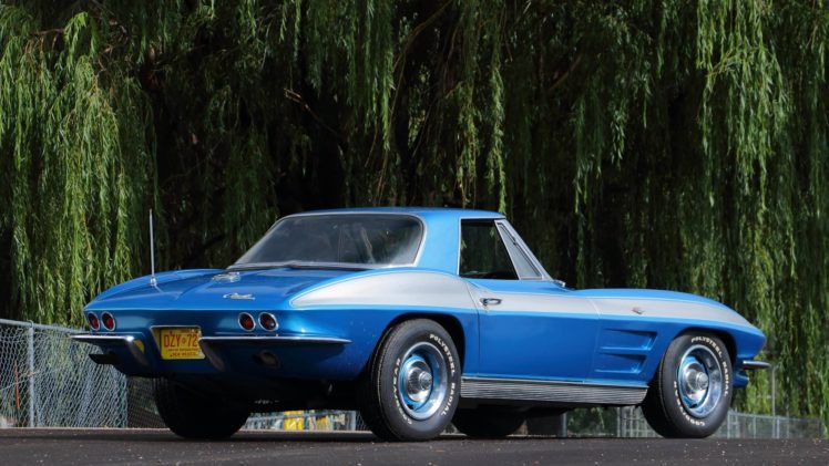 1963, Chevrolet, Corvette,  c2 , Convertible, Cars, Blue HD Wallpaper Desktop Background