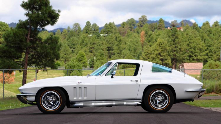 1966, Chevrolet, Corvette,  c2 , Coupe, White HD Wallpaper Desktop Background