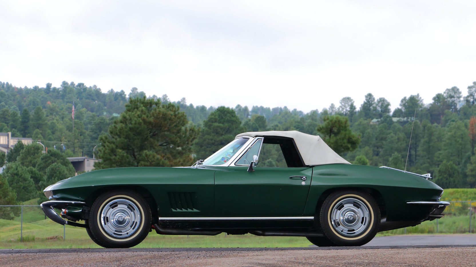 1967, Chevrolet, Corvette,  c2 , Convertible, Cars, Green Wallpaper