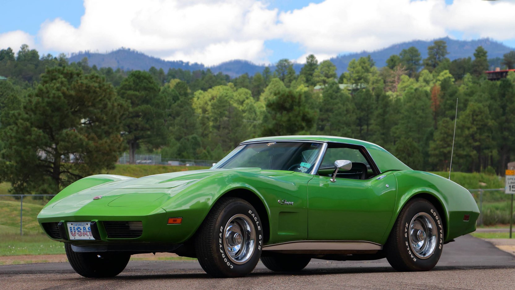 1975, Chevrolet, Corvette,  c3 , Convertible, Green Wallpaper