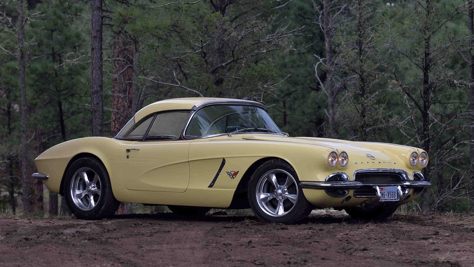1962, Chevrolet, Corvette,  c1 , Convertible, Cars, Yellow Wallpaper
