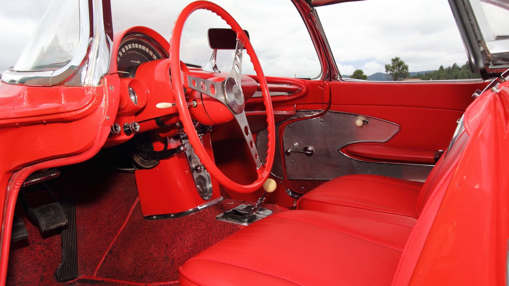 1960, Chevrolet, Corvette,  c1 , Convertible, Cars, Red Wallpaper