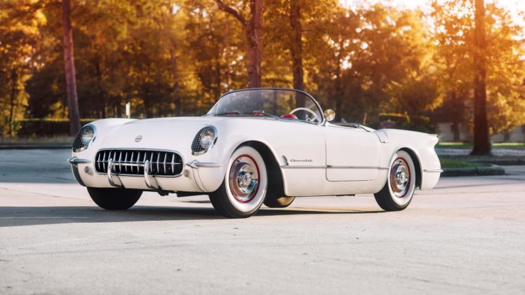 1953, Chevrolet, Corvette,  c1 , Roadster, Cars, White HD Wallpaper Desktop Background