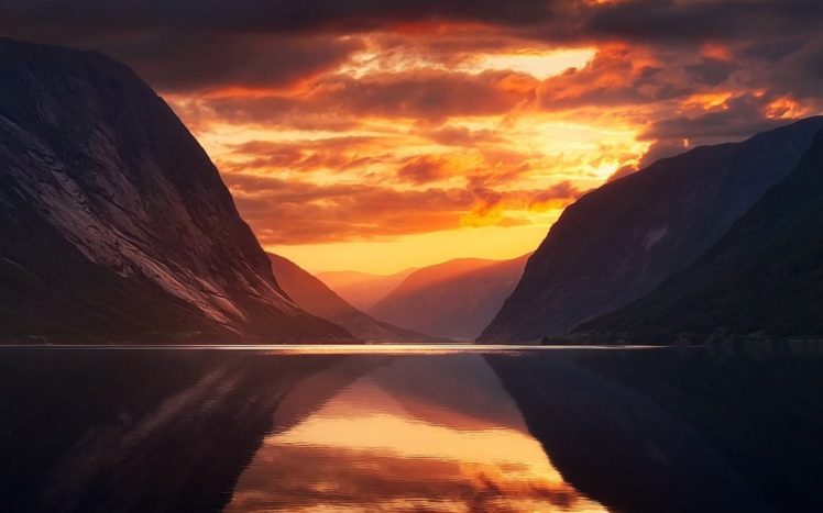 nature, Landscape, Fjord, Mountains, Sky, Clouds, Norway HD Wallpaper Desktop Background
