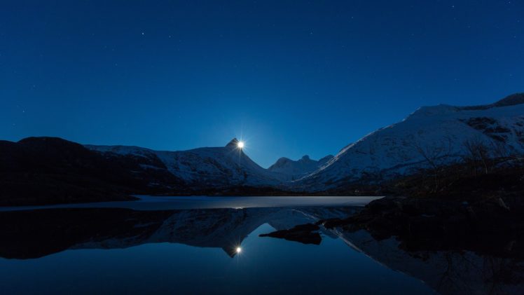 lago, Naturaleza, Noche, Montay HD Wallpaper Desktop Background