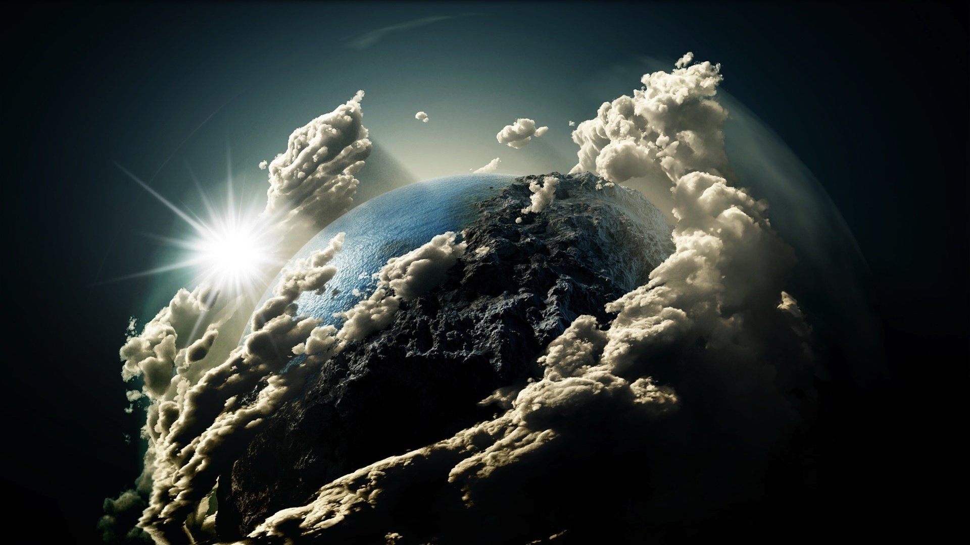 clouds, Earth, Planets, Sky, Sun Wallpapers HD / Desktop and Mobile