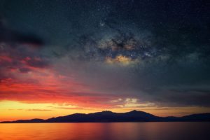 corsica, Abstract, Space, Water, Sea, Sunset