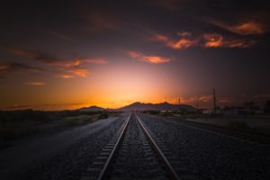 photography, Railway, Tracks, House, Sky, Power, Lines
