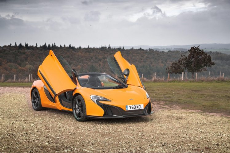 , Mclaren, 650, Spider, Uk spec, Cars, Orange, 2014 HD Wallpaper Desktop Background