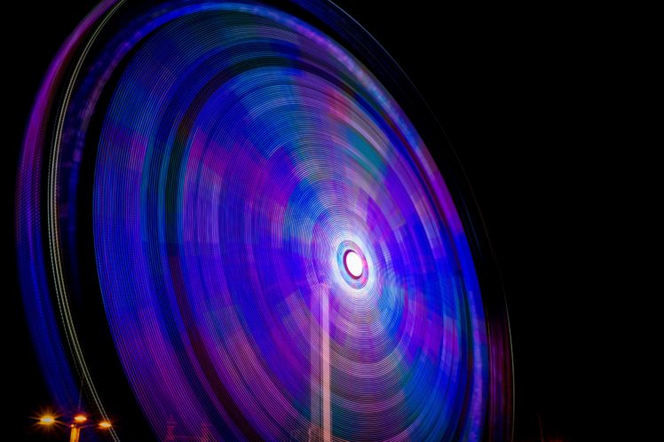 attraction ferris wheel long exposure 847 HD Wallpaper Desktop Background