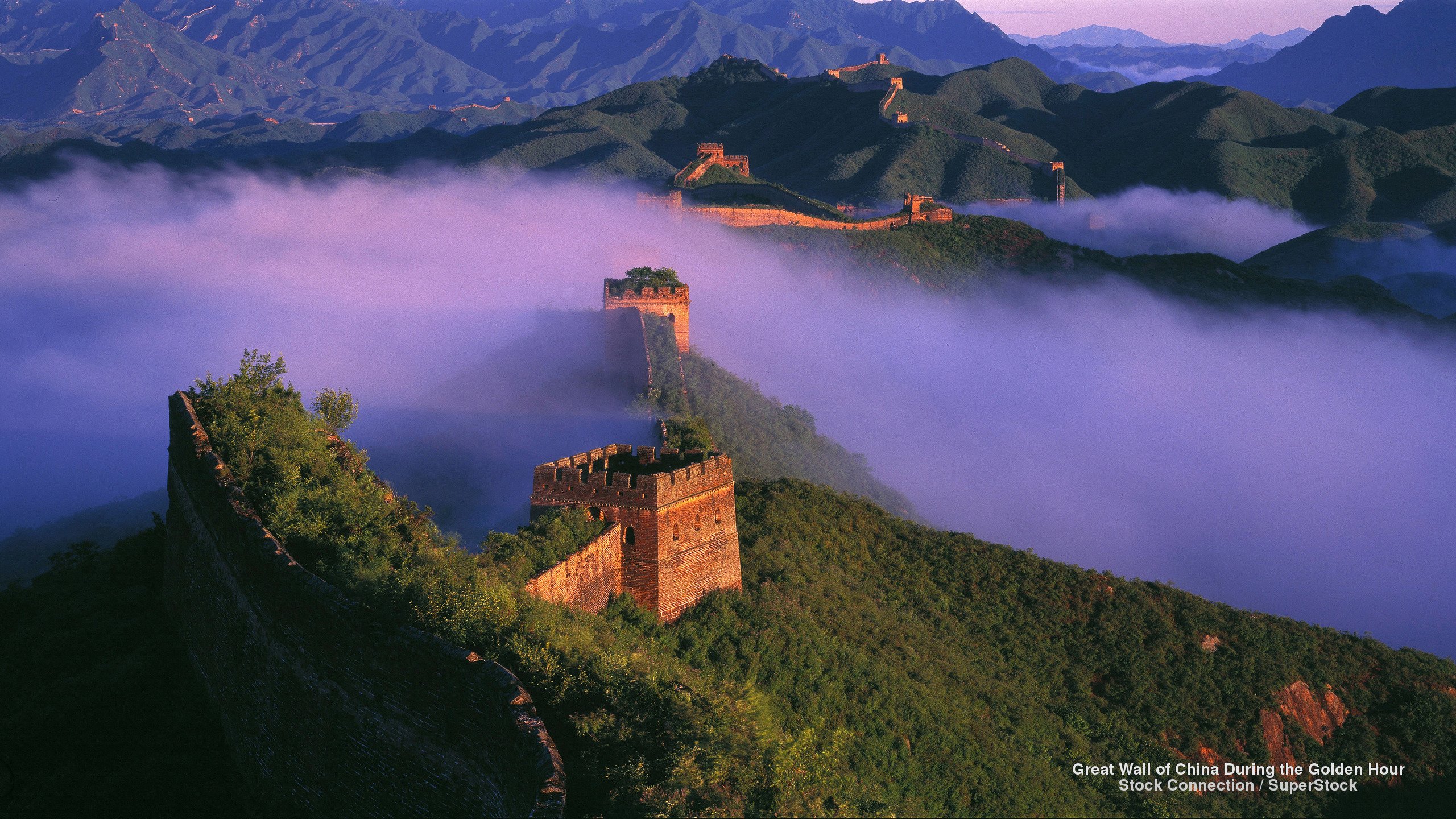 great, Wall, Of, China, During, The, Golden, Hour Wallpaper