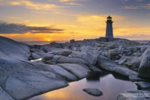 peggys, Cove, Lighthouse, Nova, Scotia