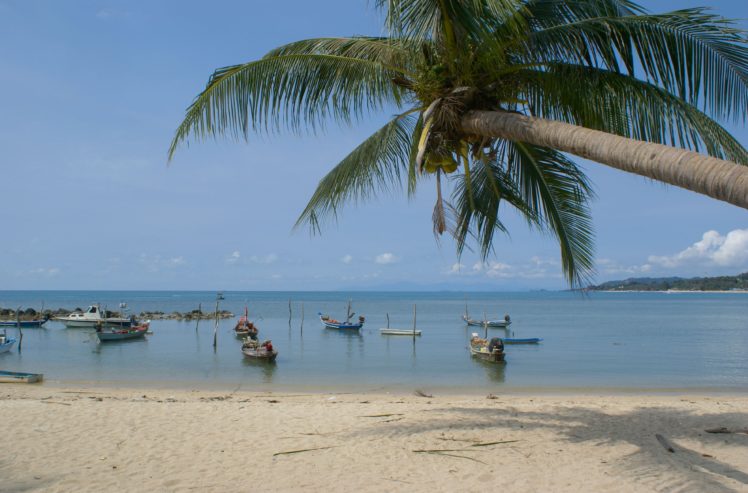 water, Thailand, Samui, Beach, Fishingboats HD Wallpaper Desktop Background