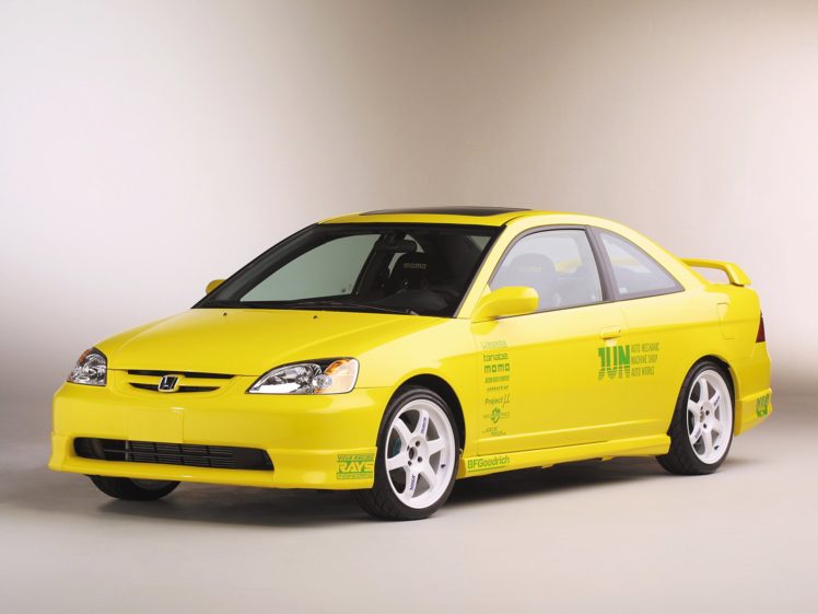 jun, Honda, Civic, Coupe, 2001 HD Wallpaper Desktop Background