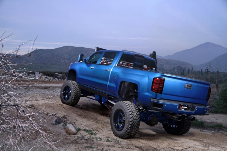 bulletproof, Suspensions, Chevrolet, Silverado, 2500 hd, Cadi max, Truck, Blue, Modified, Picku HD Wallpaper Desktop Background