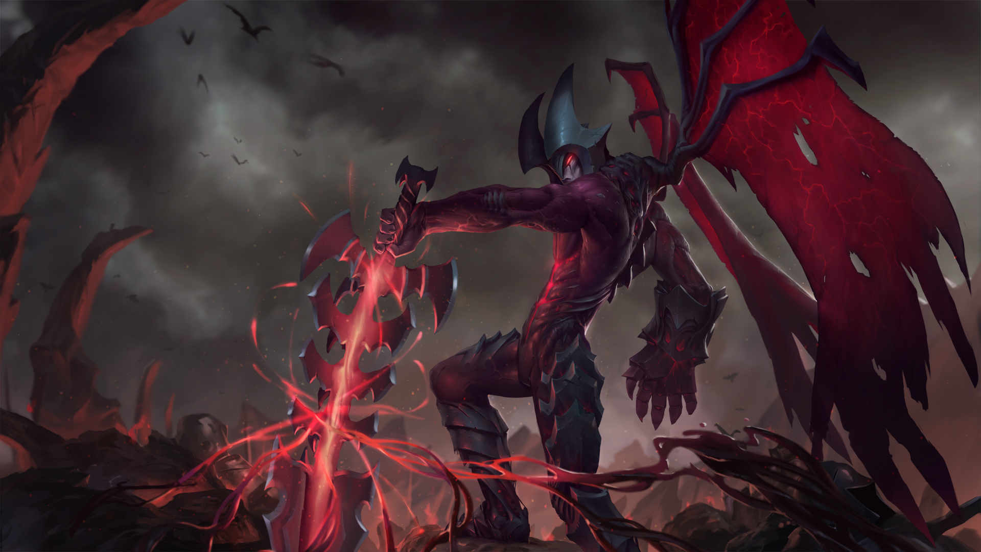 league, Of, Legends, Fantasy, Warrior, Demon Wallpaper