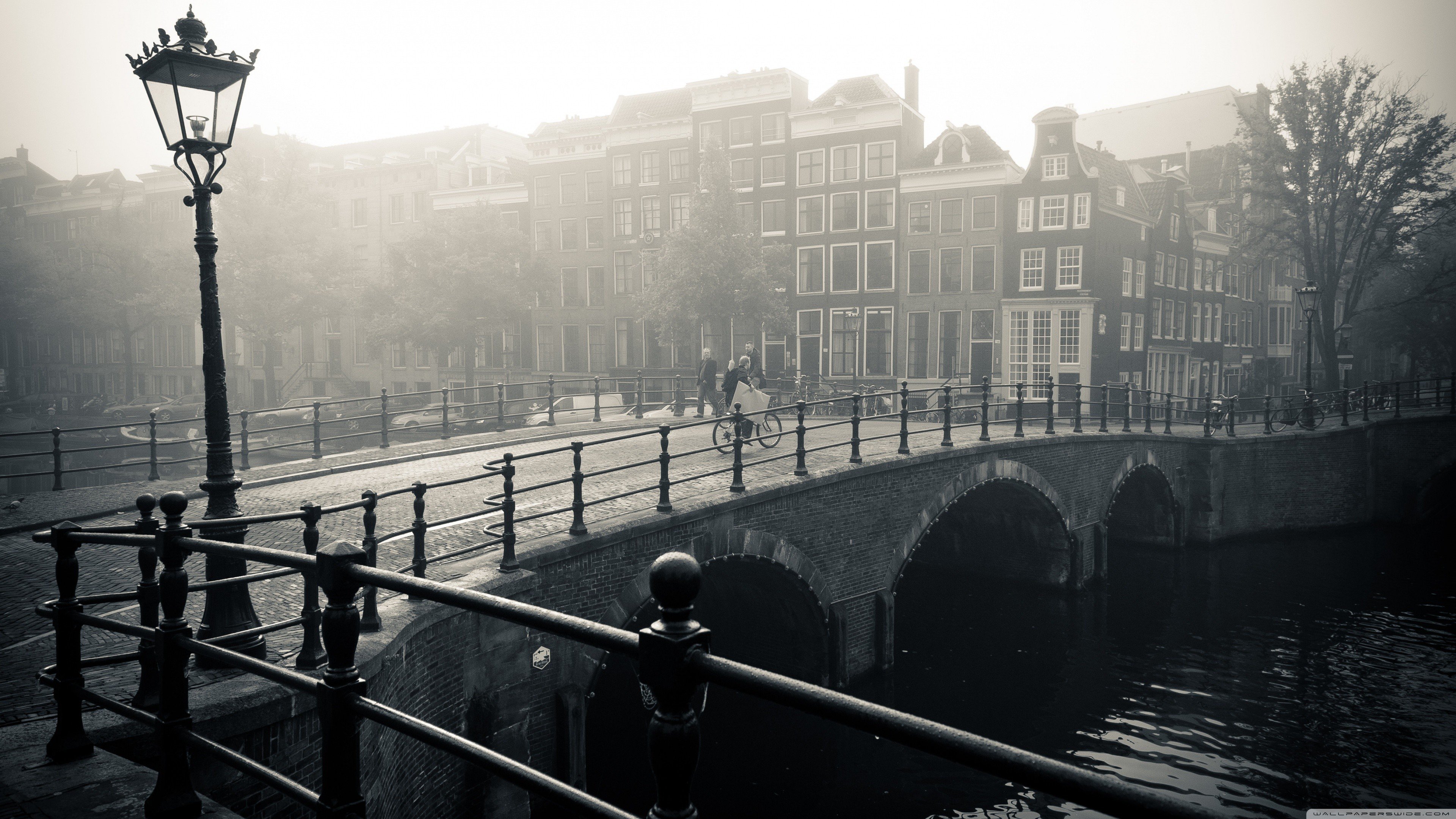 misty, Amsterdam wallpaper 3840x2160 Wallpaper
