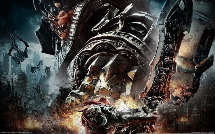 darksiders, Wrath, War, Undead, Sci fi, Reaper, Mecha, Dark, Fantasy HD Wallpaper Desktop Background
