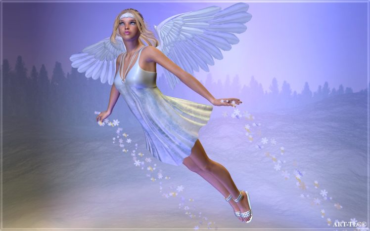 angels, 3d, Graphics, Fantasy, Girls, Angel, Fairy HD Wallpaper Desktop Background